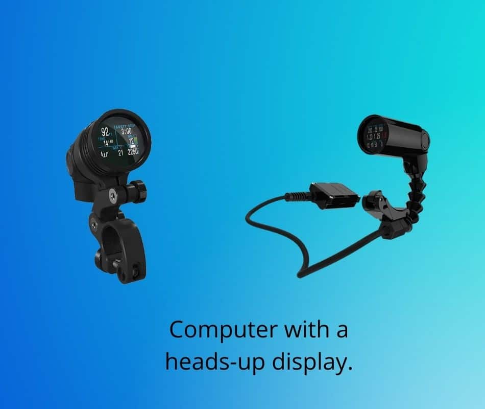 Dive computer with heads up display